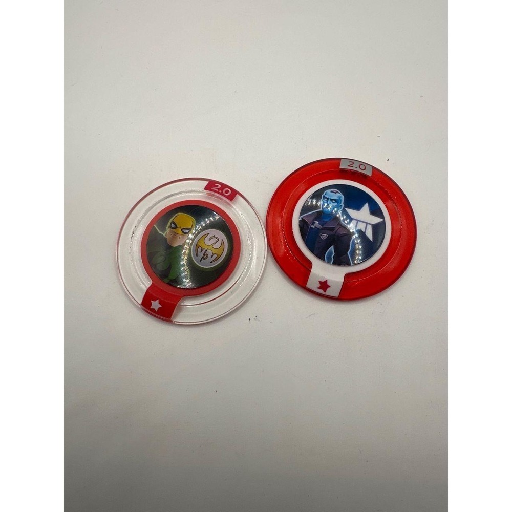 Disney Infinity Marvel 2.0 Power Discs Featuring Iron Fist & Winter Soldier Red